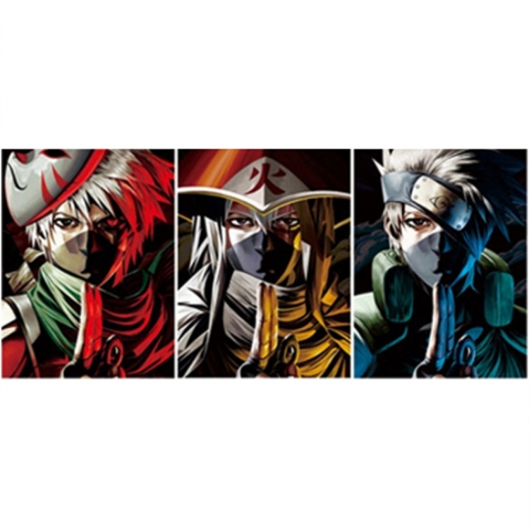 Naruto 3D anime gradient 3D painting decoration poster 41x31cm