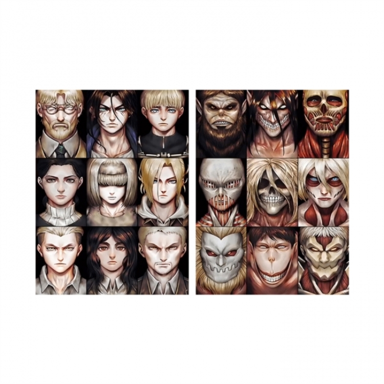 Shingeki no Kyojin 3D anime gradient 3D painting decoration poster 41x31cm