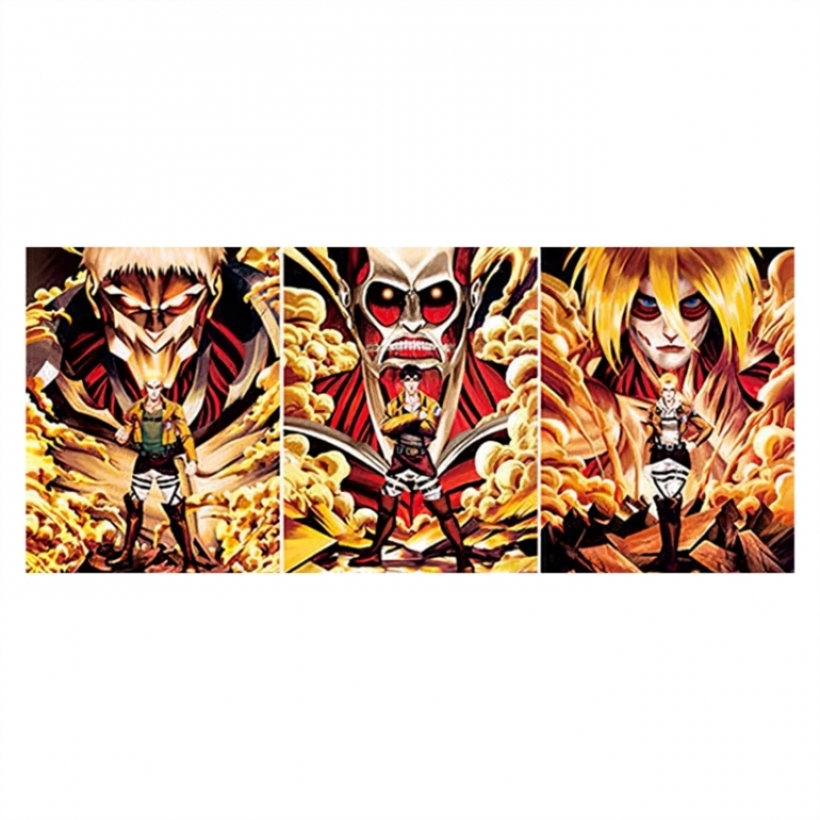 Shingeki no Kyojin 3D anime gradient 3D painting decoration poster 41x31cm