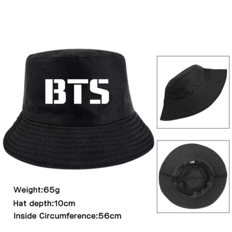 BTS Anime Printed Outdoor Fisherman's Hat Sunshade Hat 56cm