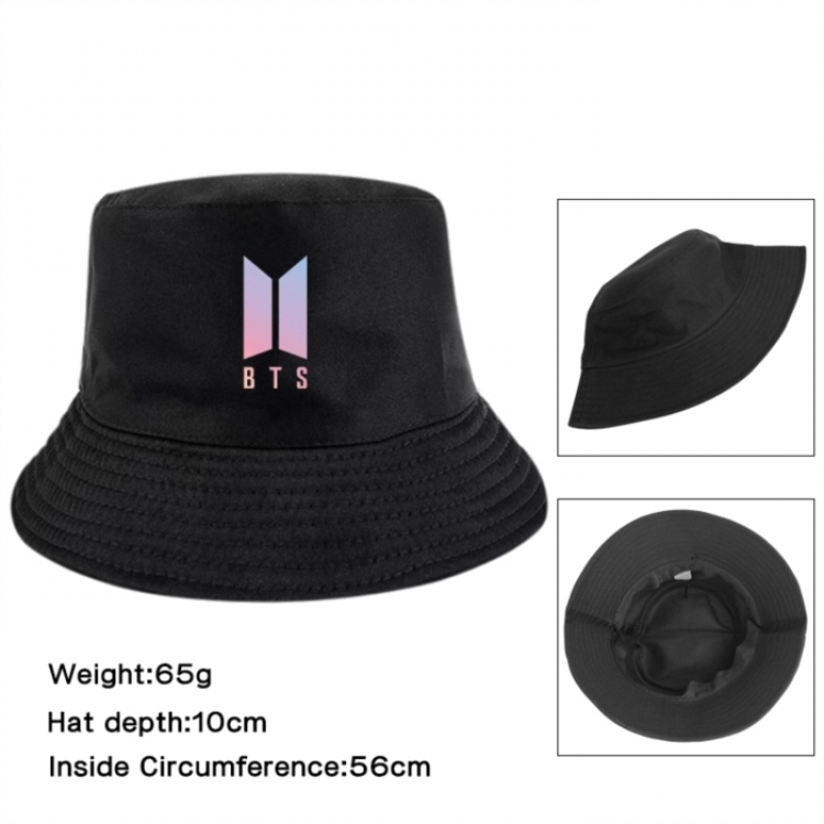 BTS Anime Printed Outdoor Fisherman's Hat Sunshade Hat 56cm