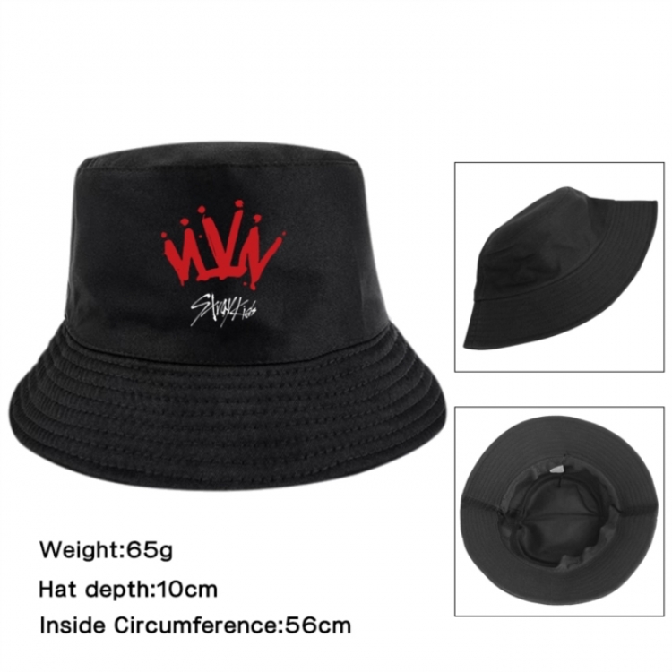 straykids Anime Printed Outdoor Fisherman's Hat Sunshade Hat 56cm