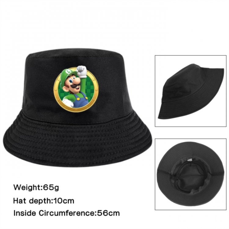 Super Mario Anime Printed Outdoor Fisherman's Hat Sunshade Hat 56cm