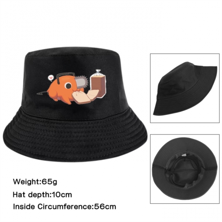 Chainsaw man Anime Printed Outdoor Fisherman's Hat Sunshade Hat 56cm
