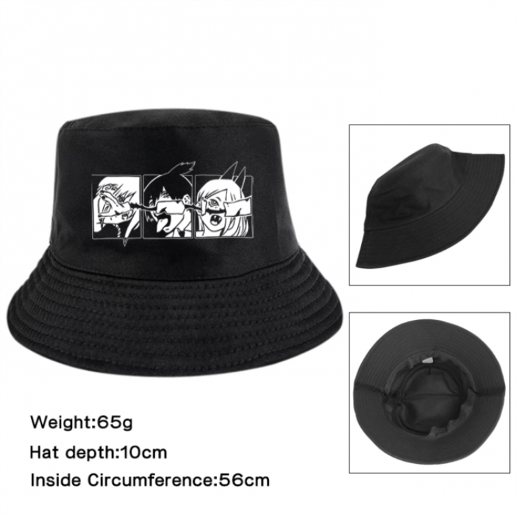 Chainsaw man Anime Printed Outdoor Fisherman's Hat Sunshade Hat 56cm