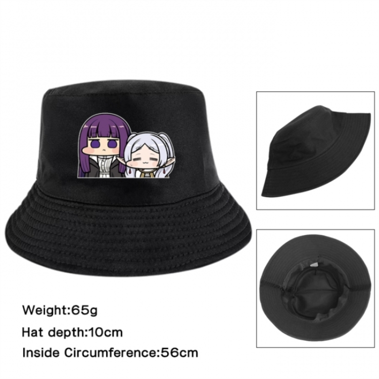 Frieren: Beyond Journey's Anime Printed Outdoor Fisherman's Hat Sunshade Hat 56cm