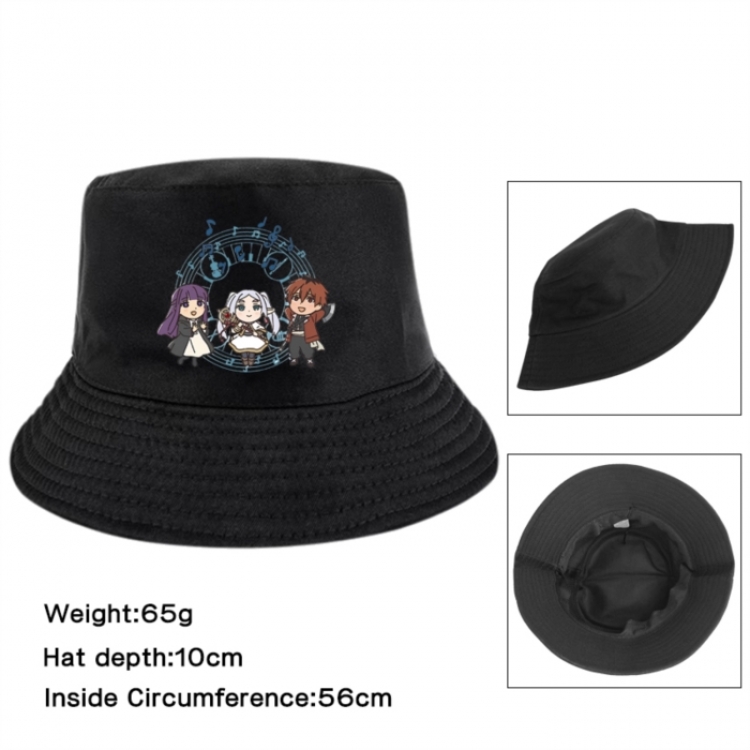 Frieren: Beyond Journey's Anime Printed Outdoor Fisherman's Hat Sunshade Hat 56cm