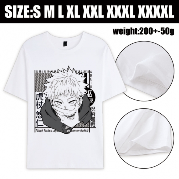 Jujutsu Kaisen Anime printed pure cotton short sleeved T-shirt from S to 4XL