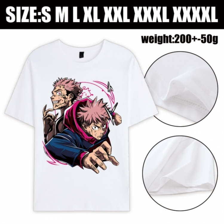 Jujutsu Kaisen Anime printed pure cotton short sleeved T-shirt from S to 4XL