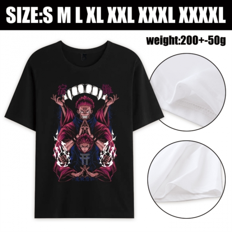 Jujutsu Kaisen Anime printed pure cotton short sleeved T-shirt from S to 4XL