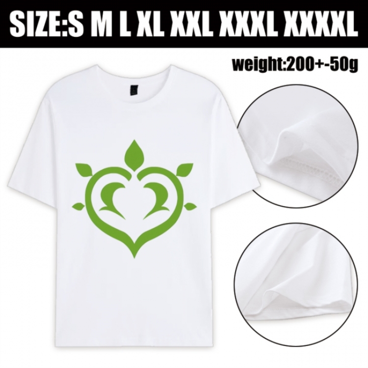 Genshin Impact Anime printed pure cotton short sleeved T-shirt from S to 4XL