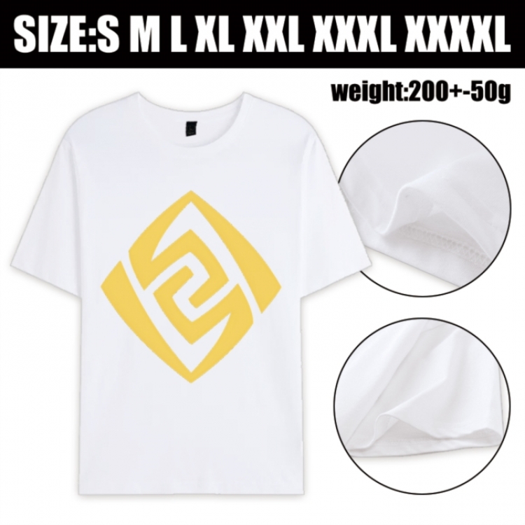 Genshin Impact Anime printed pure cotton short sleeved T-shirt from S to 4XL