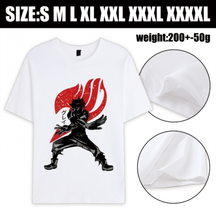 Fairy tail Anime printed pure cotton short sleeved T-shirt from S to 4XL