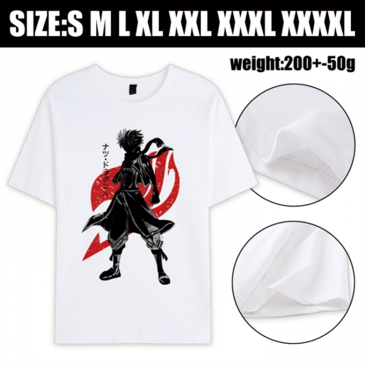 Fairy tail Anime printed pure cotton short sleeved T-shirt from S to 4XL
