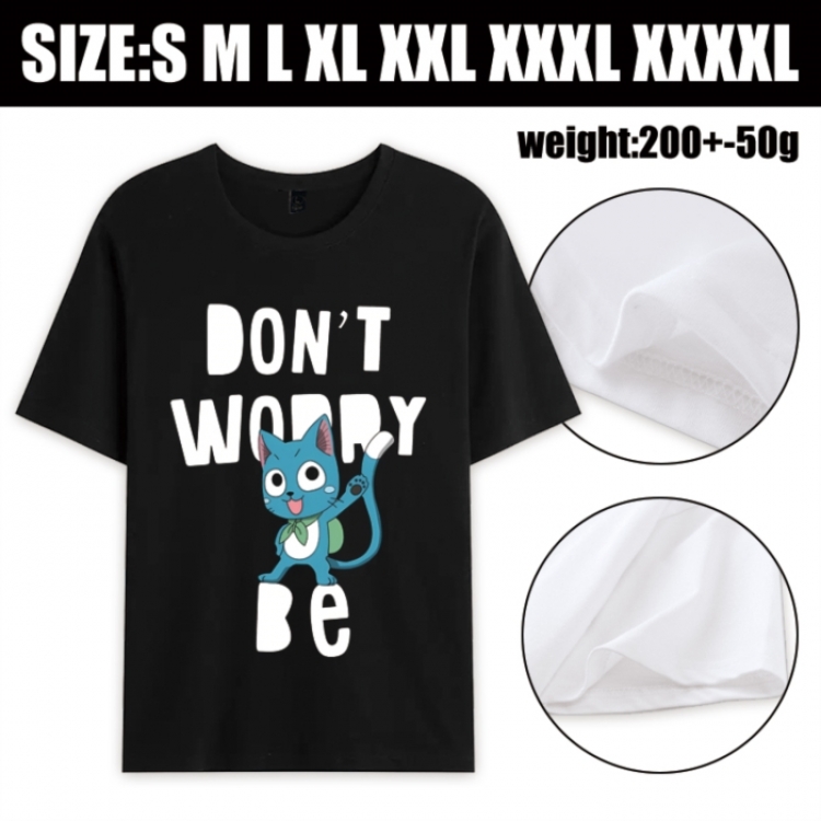 Fairy tail Anime printed pure cotton short sleeved T-shirt from S to 4XL