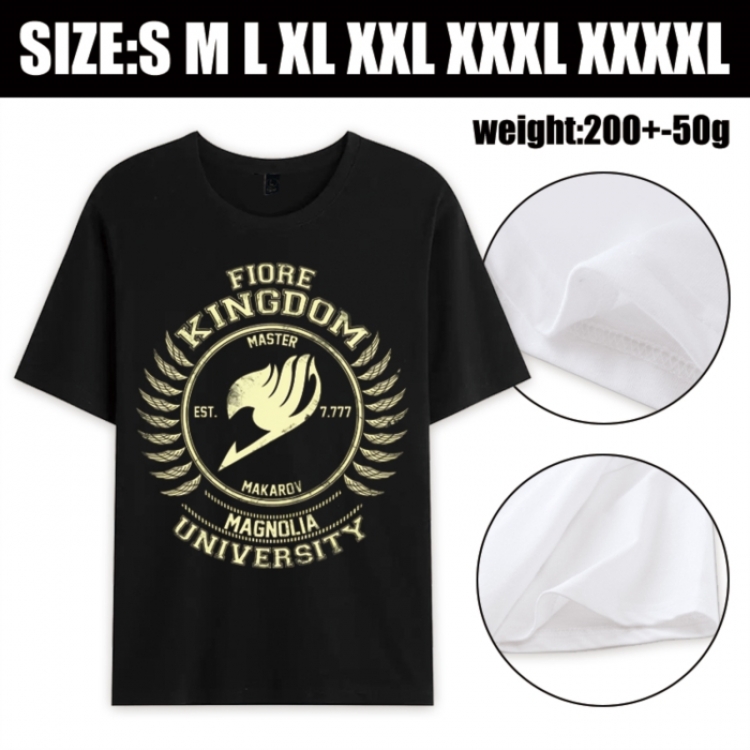 Fairy tail Anime printed pure cotton short sleeved T-shirt from S to 4XL