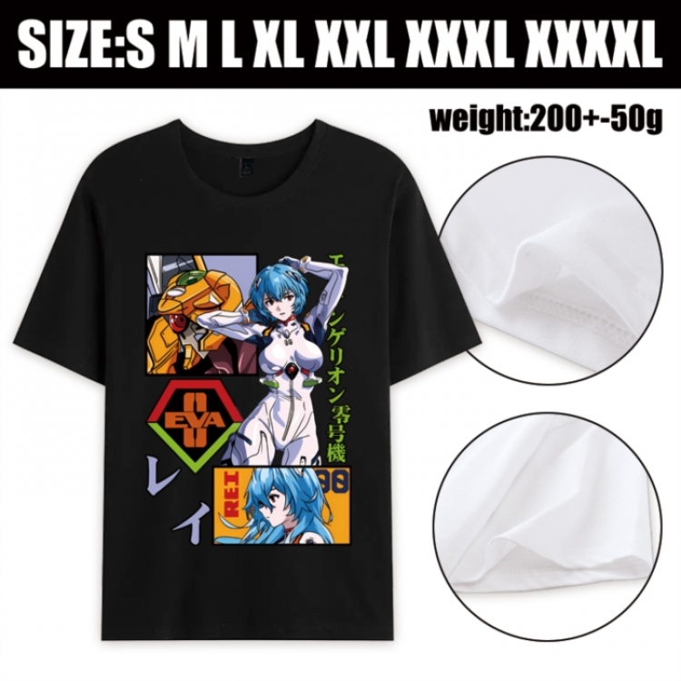EVA Anime printed pure cotton short sleeved T-shirt from S to 4XL