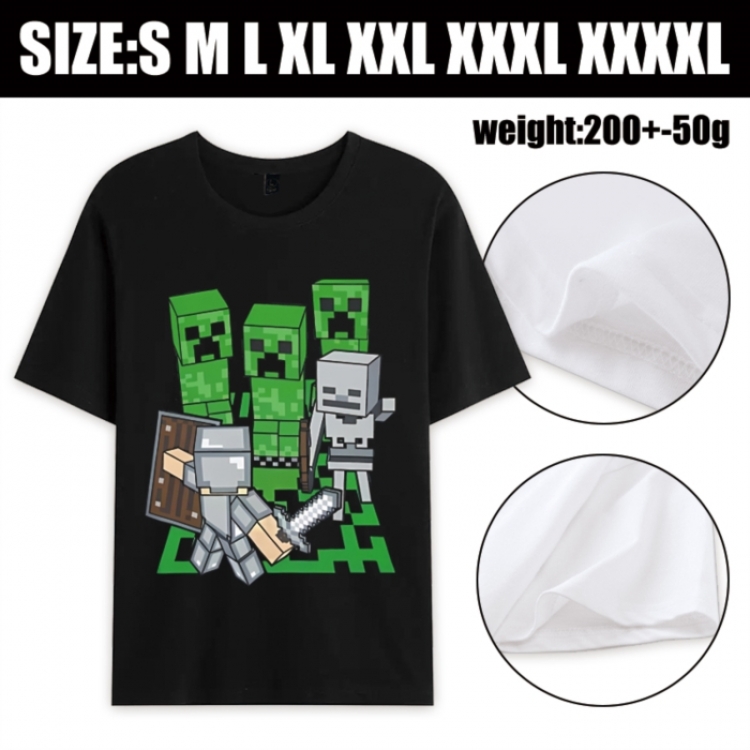 Minecraft Anime printed pure cotton short sleeved T-shirt from S to 4XL