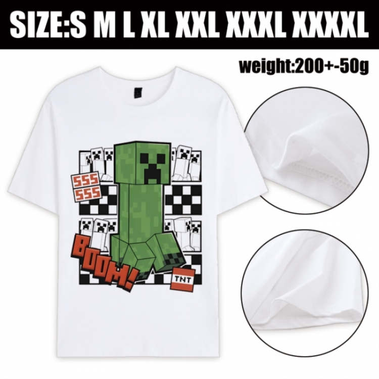 Minecraft Anime printed pure cotton short sleeved T-shirt from S to 4XL