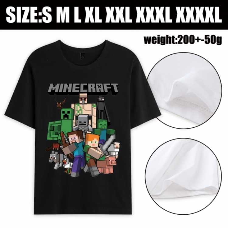 Minecraft Anime printed pure cotton short sleeved T-shirt from S to 4XL