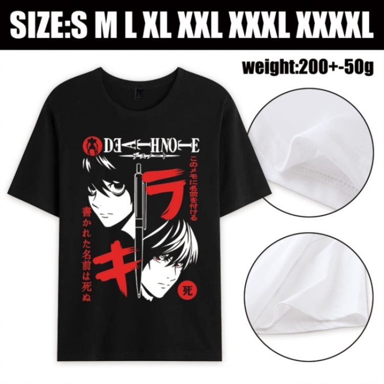 Death note Anime printed pure cotton short sleeved T-shirt from S to 4XL