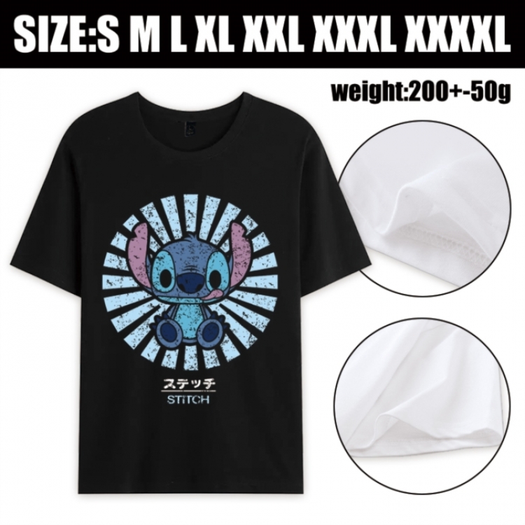 Lilo & Stitch Anime printed pure cotton short sleeved T-shirt from S to 4XL