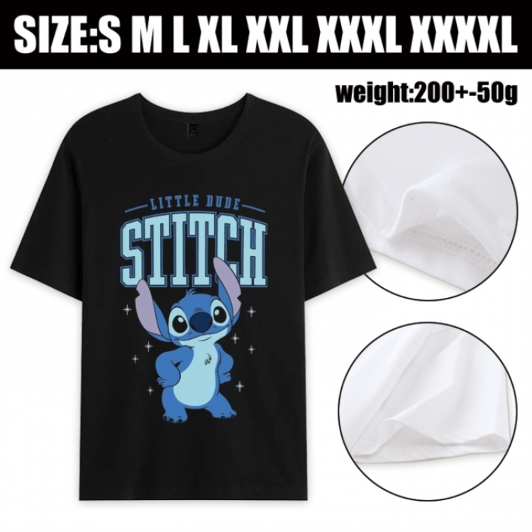 Lilo & Stitch Anime printed pure cotton short sleeved T-shirt from S to 4XL
