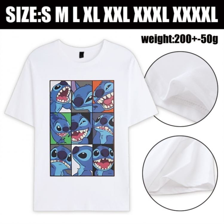 Lilo & Stitch Anime printed pure cotton short sleeved T-shirt from S to 4XL