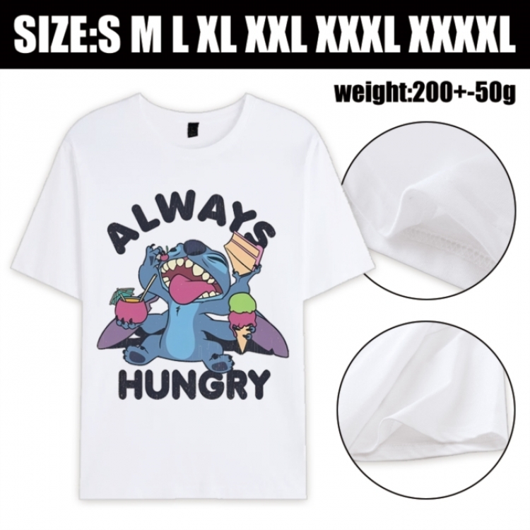 Lilo & Stitch Anime printed pure cotton short sleeved T-shirt from S to 4XL