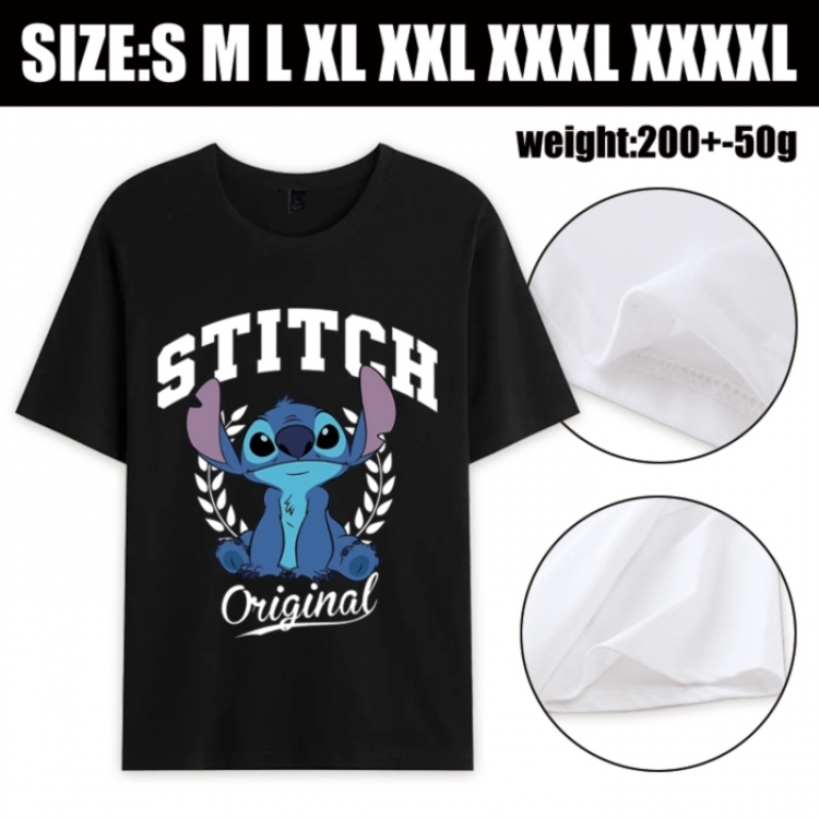 Lilo & Stitch Anime printed pure cotton short sleeved T-shirt from S to 4XL