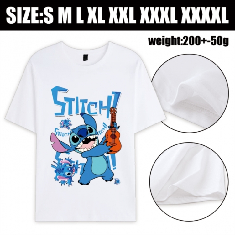 Lilo & Stitch Anime printed pure cotton short sleeved T-shirt from S to 4XL