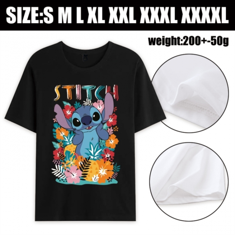 Lilo & Stitch Anime printed pure cotton short sleeved T-shirt from S to 4XL