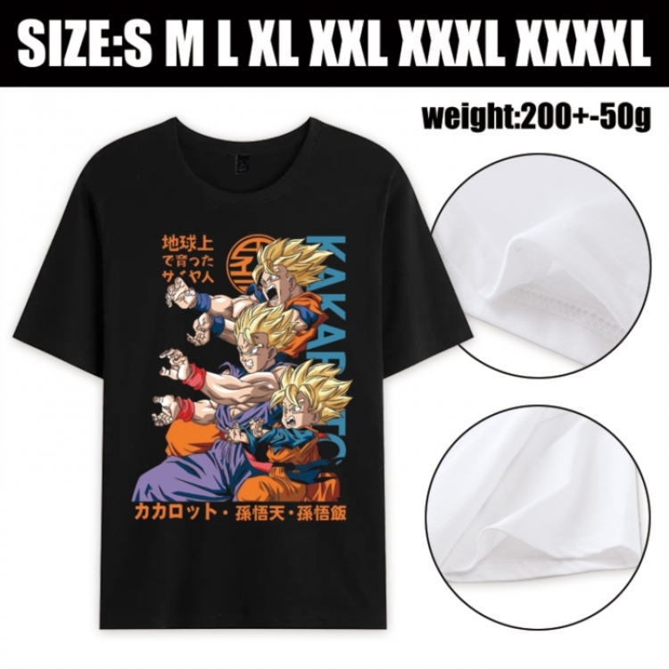 DRAGON BALL Anime printed pure cotton short sleeved T-shirt from S to 4XL