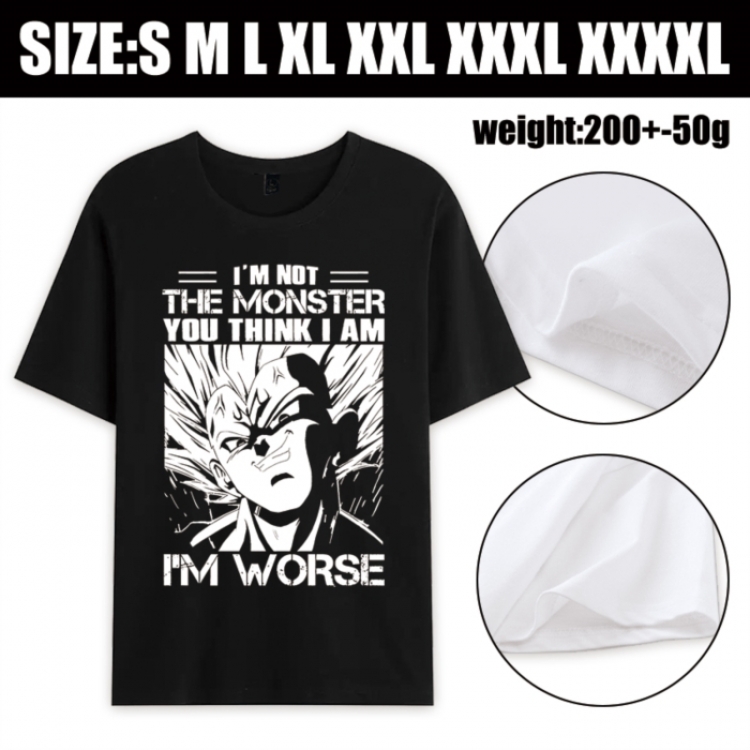 DRAGON BALL Anime printed pure cotton short sleeved T-shirt from S to 4XL