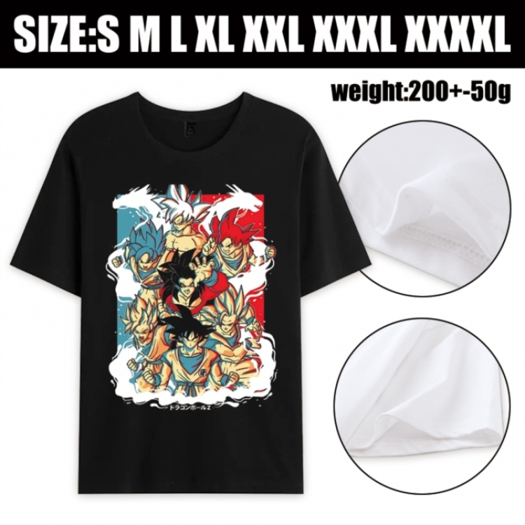 DRAGON BALL Anime printed pure cotton short sleeved T-shirt from S to 4XL