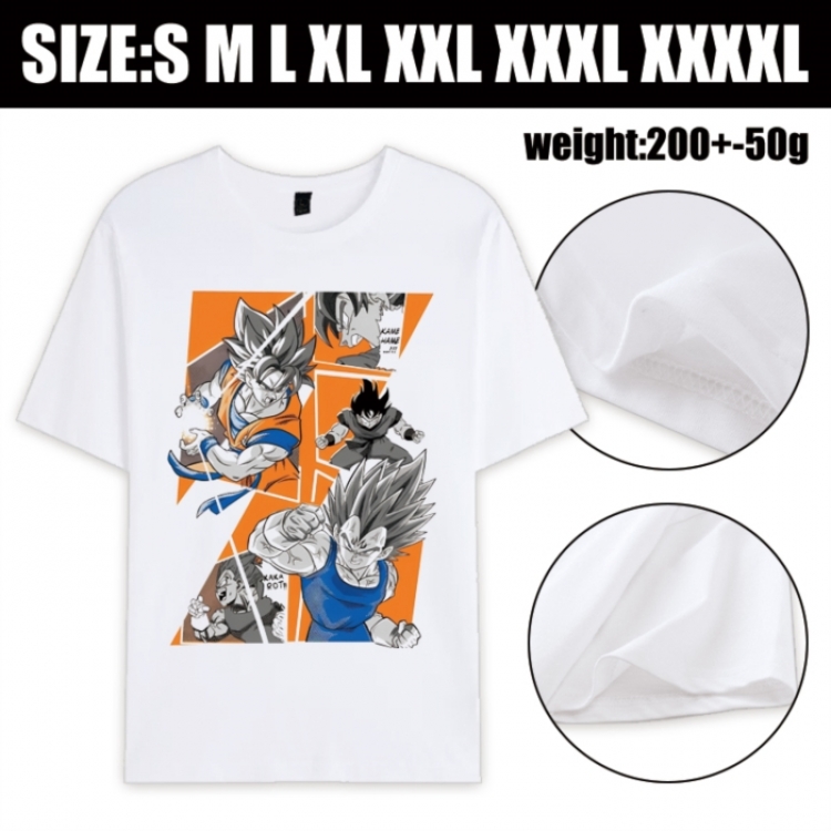 DRAGON BALL Anime printed pure cotton short sleeved T-shirt from S to 4XL