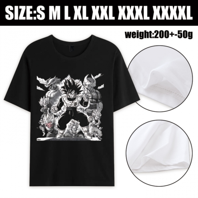 DRAGON BALL Anime printed pure cotton short sleeved T-shirt from S to 4XL