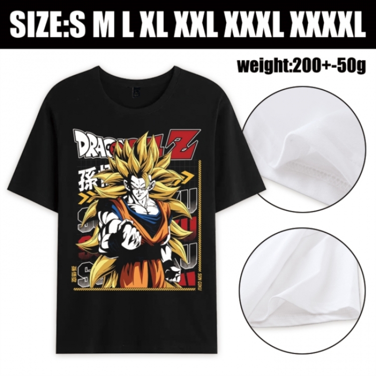 DRAGON BALL Anime printed pure cotton short sleeved T-shirt from S to 4XL