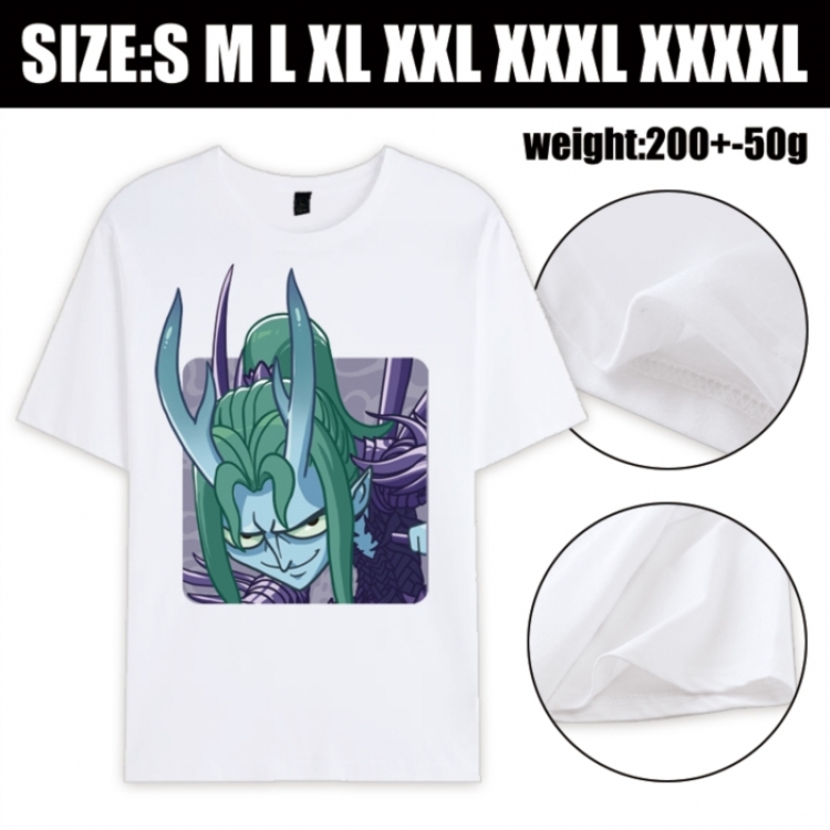 Nezha Anime printed pure cotton short sleeved T-shirt from S to 4XL