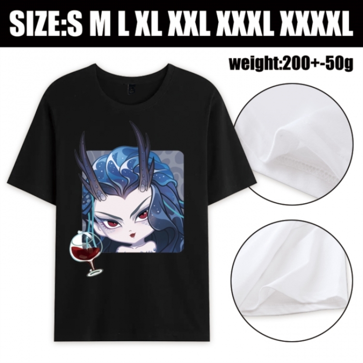 Nezha Anime printed pure cotton short sleeved T-shirt from S to 4XL