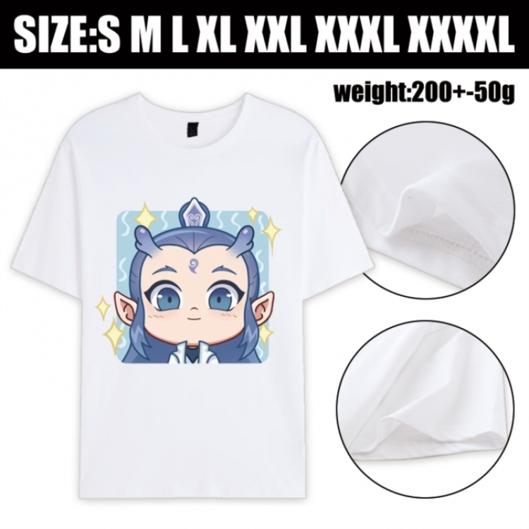 Nezha Anime printed pure cotton short sleeved T-shirt from S to 4XL
