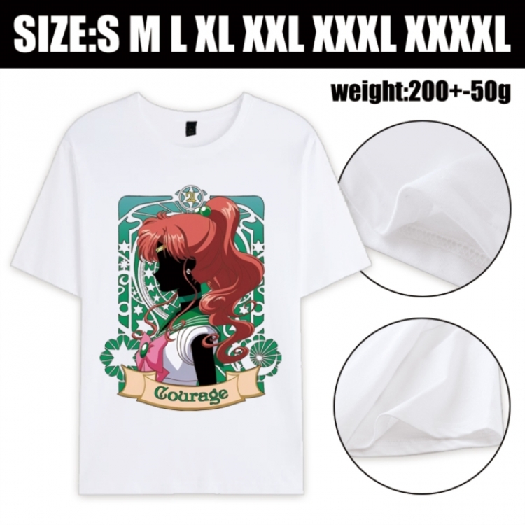 sailormoon Anime printed pure cotton short sleeved T-shirt from S to 4XL