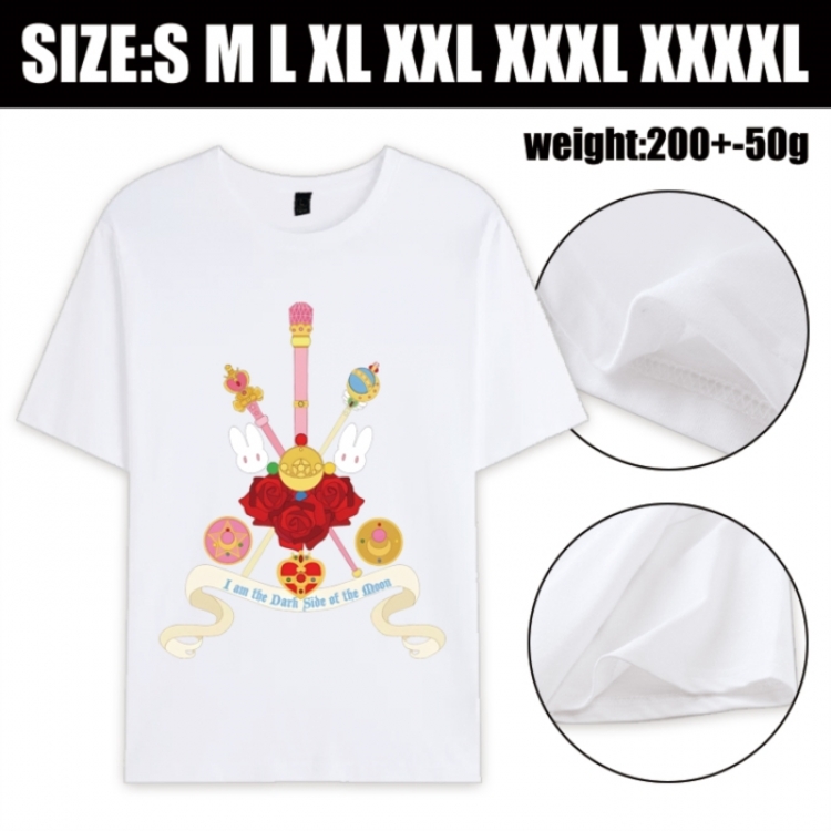 sailormoon Anime printed pure cotton short sleeved T-shirt from S to 4XL