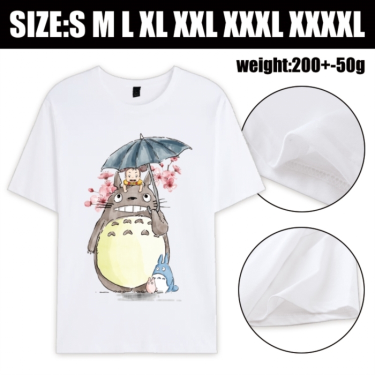 TOTORO Anime printed pure cotton short sleeved T-shirt from S to 4XL