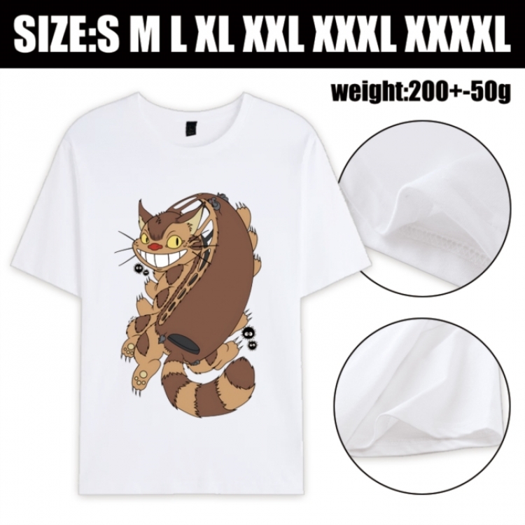 TOTORO Anime printed pure cotton short sleeved T-shirt from S to 4XL