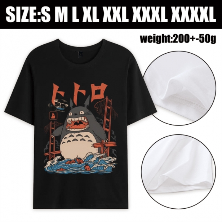 TOTORO Anime printed pure cotton short sleeved T-shirt from S to 4XL