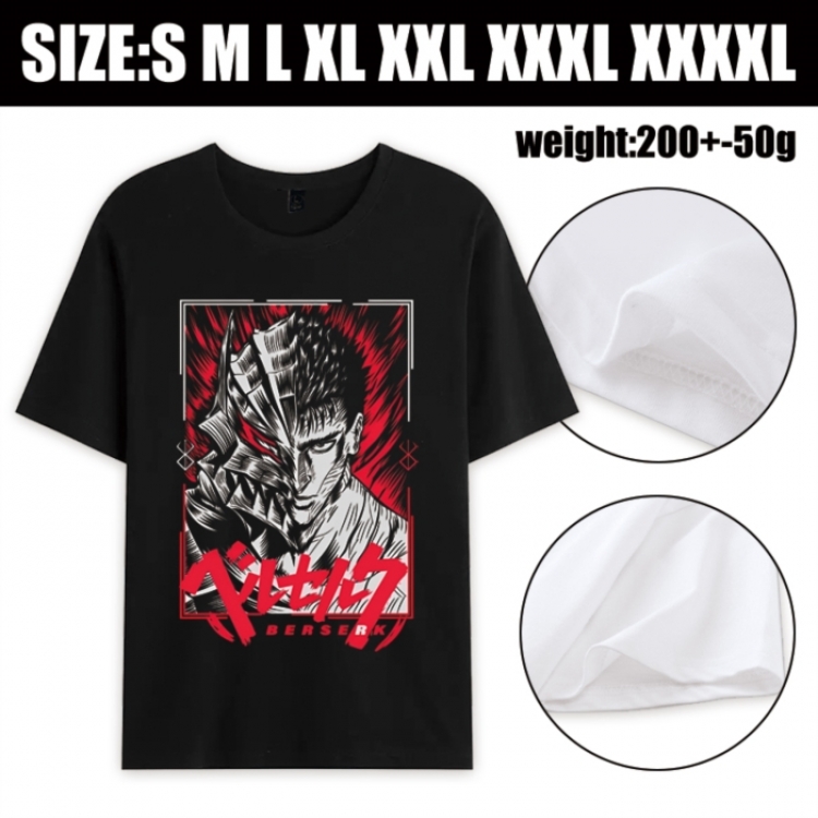 Berserk Anime printed pure cotton short sleeved T-shirt from S to 4XL
