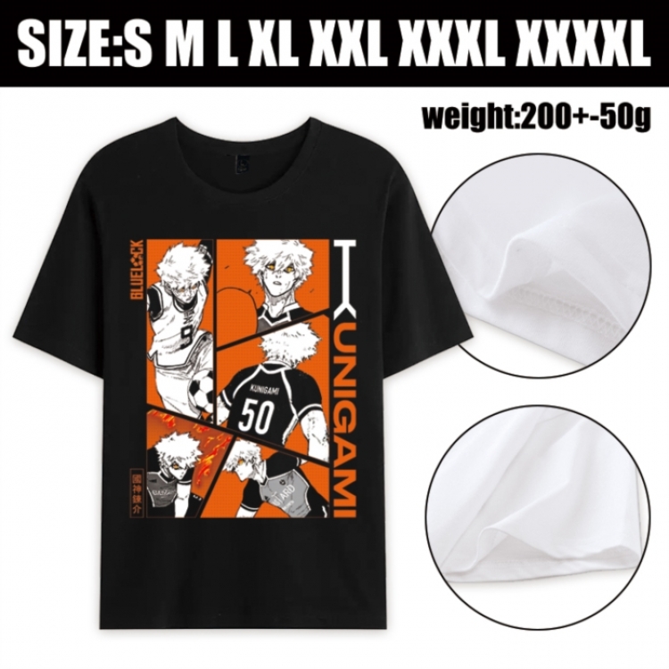 BLUE LOCK Anime printed pure cotton short sleeved T-shirt from S to 4XL