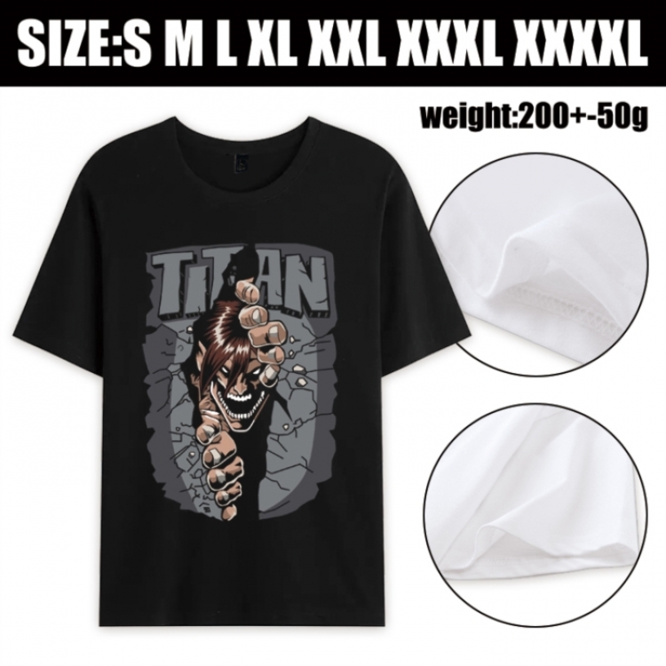 Shingeki no Kyojin Anime printed pure cotton short sleeved T-shirt from S to 4XL