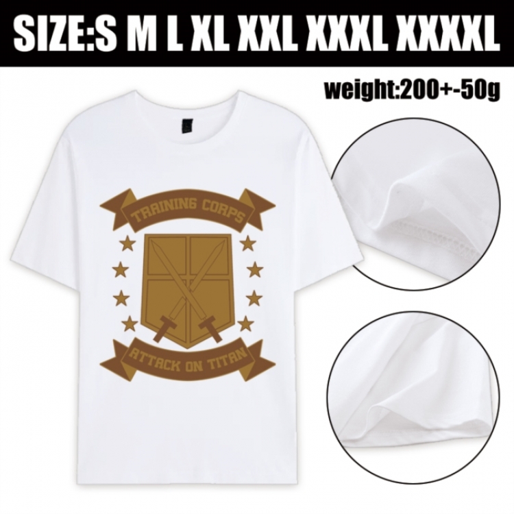 Shingeki no Kyojin Anime printed pure cotton short sleeved T-shirt from S to 4XL